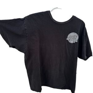 Santa Cruz Reflections Men's Black Graphic T-Shirt XL Skateboarding Tee